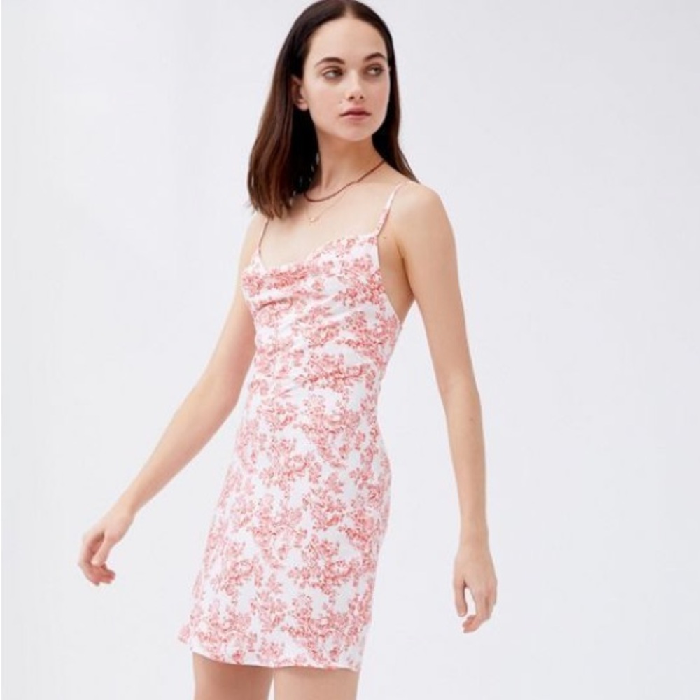 UO Mallory Cowl Neck Essential Slip Dress